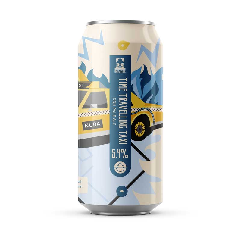 Brew York Time Travelling Taxi - DDH Pale 5.4% 440ml