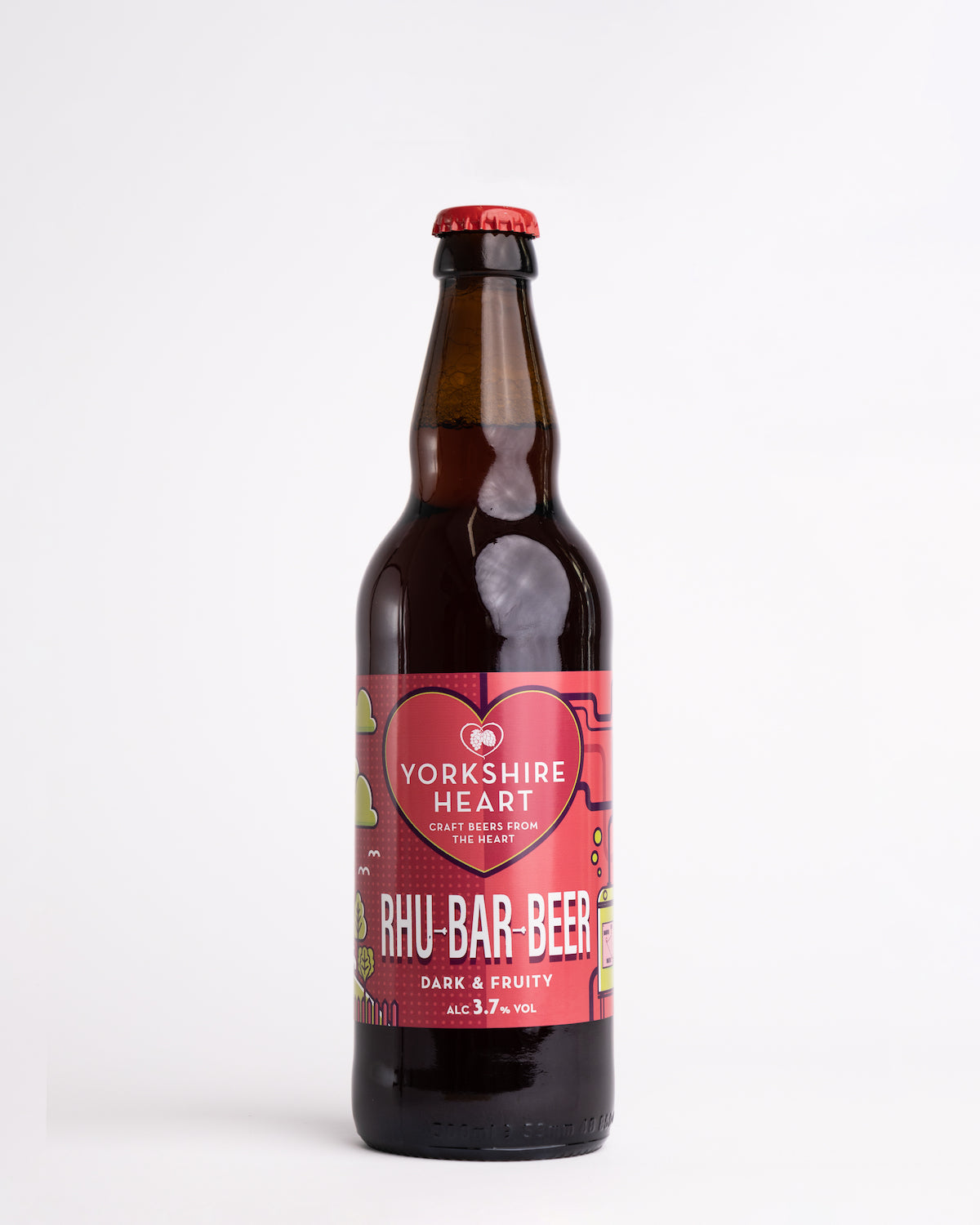 Yorkshire Heart Rhu-Bar-Beer - Dark & Fruity 3.7% 500ml